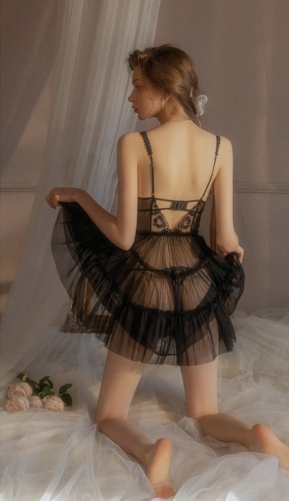 Váy Ngủ Ren Hai Dây Nữ Tính  - B.Lingerie