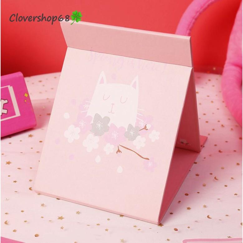 Gương trang điểm để bàn có thể gấp gọn siêu Kute