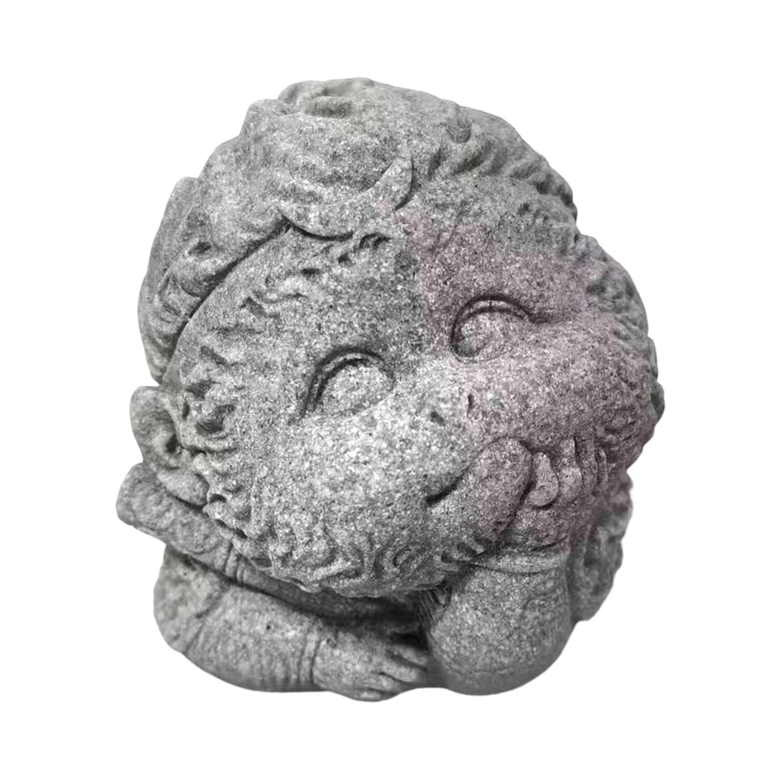 Buddha Monk Statue Tea Pet Ornament Ornament Antique Buddha Sculpture Sitting Buddha Statue for Office Tabletop Indoor Outdoor Car Dashboard