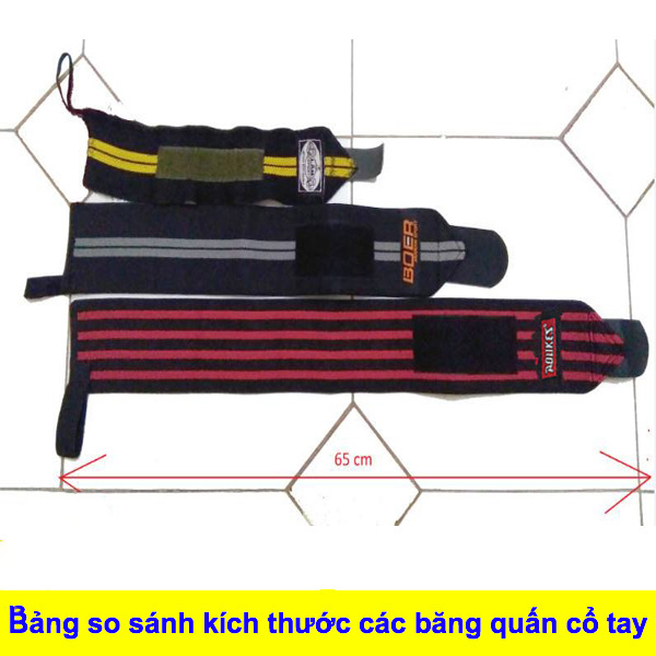 Băng Quấn Bảo Vệ Cổ Tay GYM Wrist Cao Cấp 60x8cm