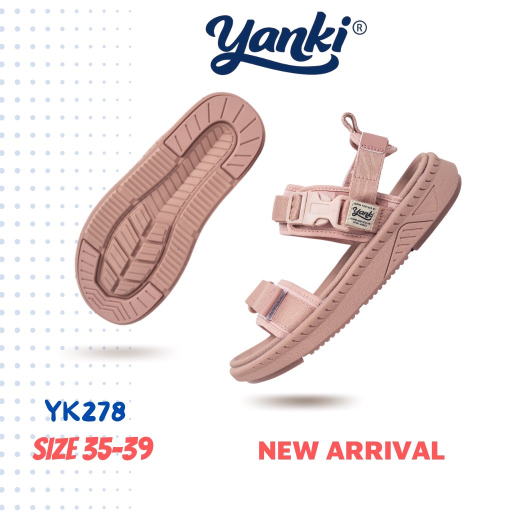 Giày Sandal Nữ Quai Ngang Thời Trang YANKI Sport YK278 - Hồng