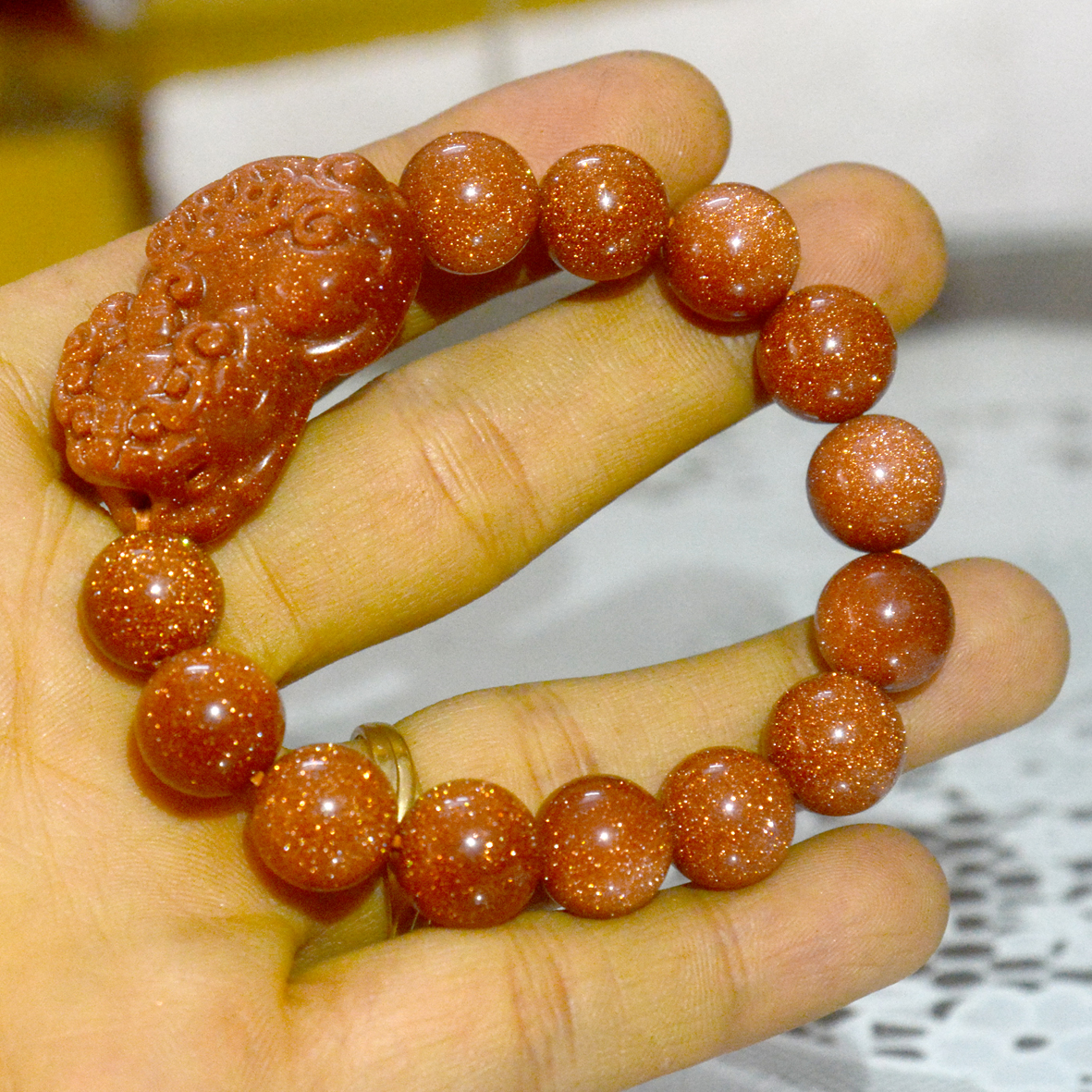 Vòng tay chuỗi đá kim sa tỳ hưu