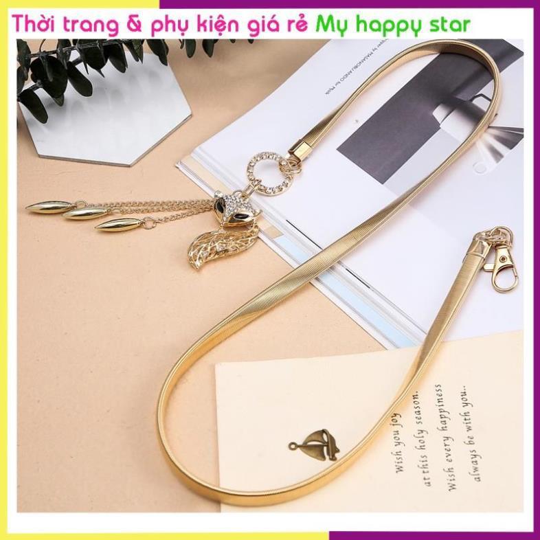 Thắt lưng nữ hồ ly đính đá hình lá dễ thương thời trang Hàn Quốc TTL01