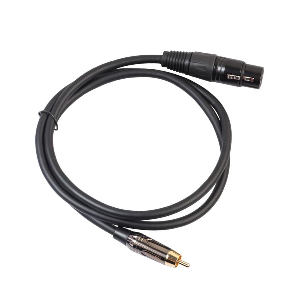 RCA Male to XLR Female Audio Cable Microphone Adapter Wire