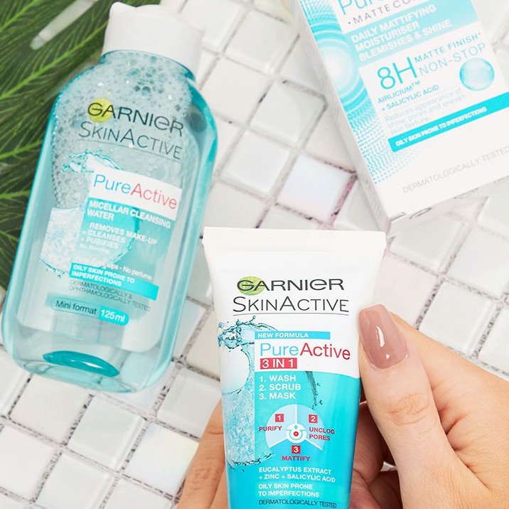 Garnier Pure Active Micellar Cleansing Water - Nước Tẩy Trang Thế Hệ Mới