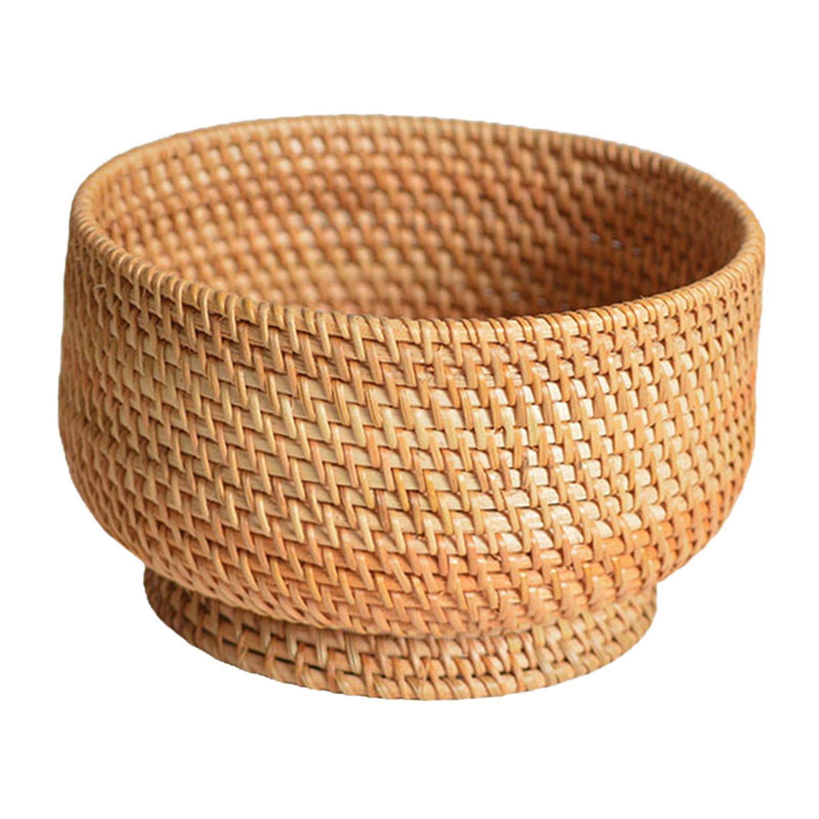 Straw Fruit Basket Rattan Storage Basket Fruit Basket for Restaurant Shelves