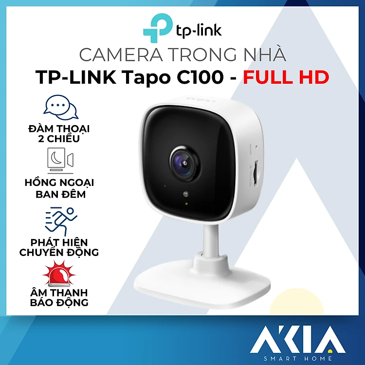 Camera Wifi Trong nhà Tp-Link Tapo C110 / C100 - Đàm thoại 2 chiều, Có loa báo động - Hàng chính hãng