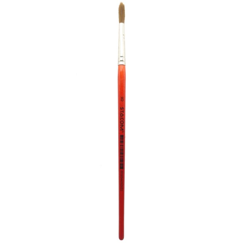 Cọ Vẽ Màu Nước Học Sinh Đầu Tròn Số 8 - Stacom BPS-S-8R (Mẫu Màu Sản Phẩm Giao Ngẫu Nhiên)