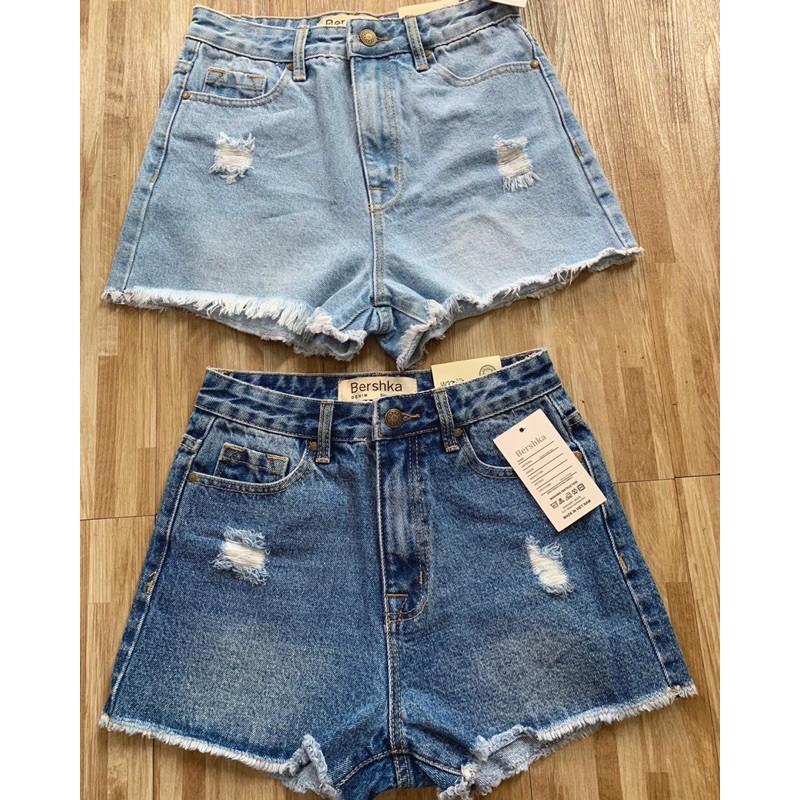 Quần Short Jeans Lưng Cao Xuất Xịn
