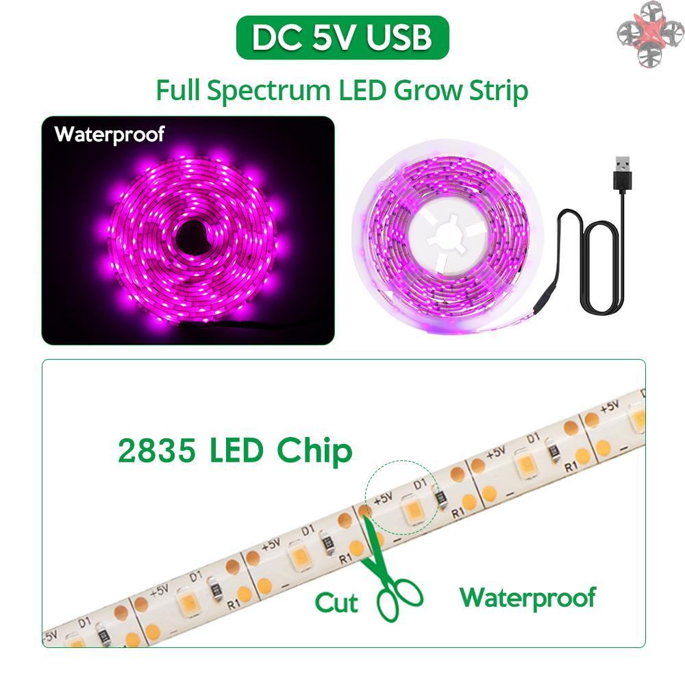 Cuộn Dây Đèn Led Trồng Cây Trong Nhà 5m 2835 Smd Dc5V
