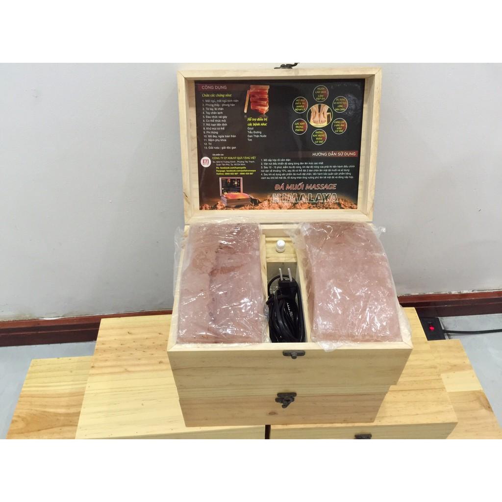 Hộp Đèn Đá Muối HYMALYA 2 Viên Cong Massage