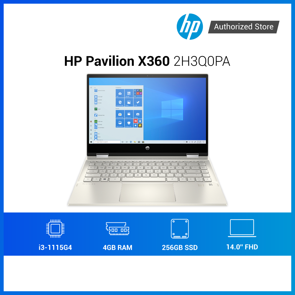 Laptop HP Pavilion x360 14-dw1016TU 2H3Q0PA i3-1115G4 | 4GD4 | 256GSSD | 14.0FHDT | Hàng Chính Hãng