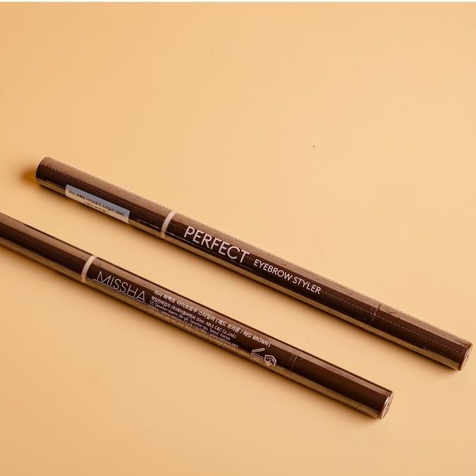 Chì kẻ mày Missha The Style Perfect Eyebrow Styler hai đầu 0,35g