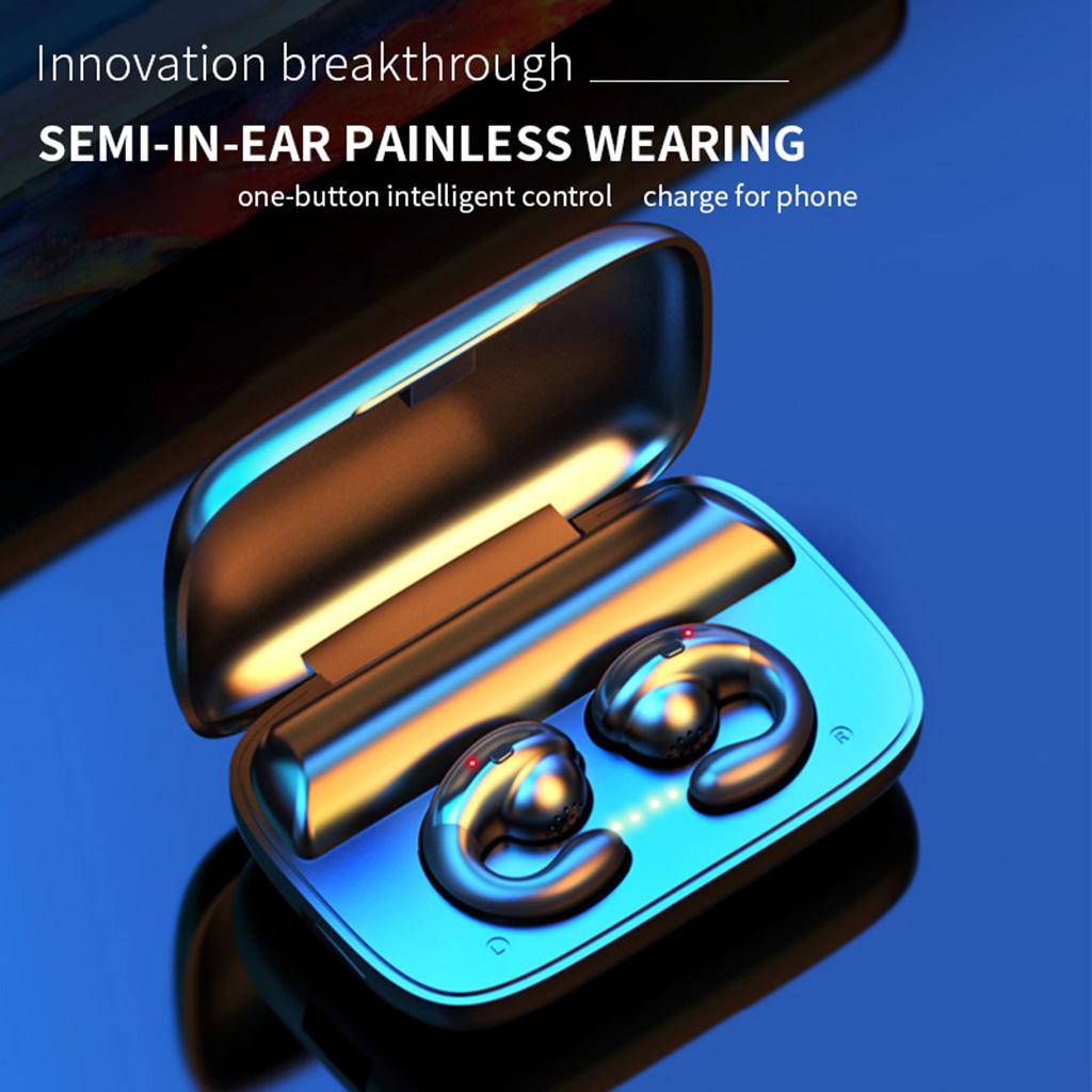 Bluetooth Earphone Earbuds Mini Wireless Headphones,Bone Conduction, Built-in Mic, True Wireless Bluetooth 5.0 in-Ear Headsets, 2000mA Charging Box