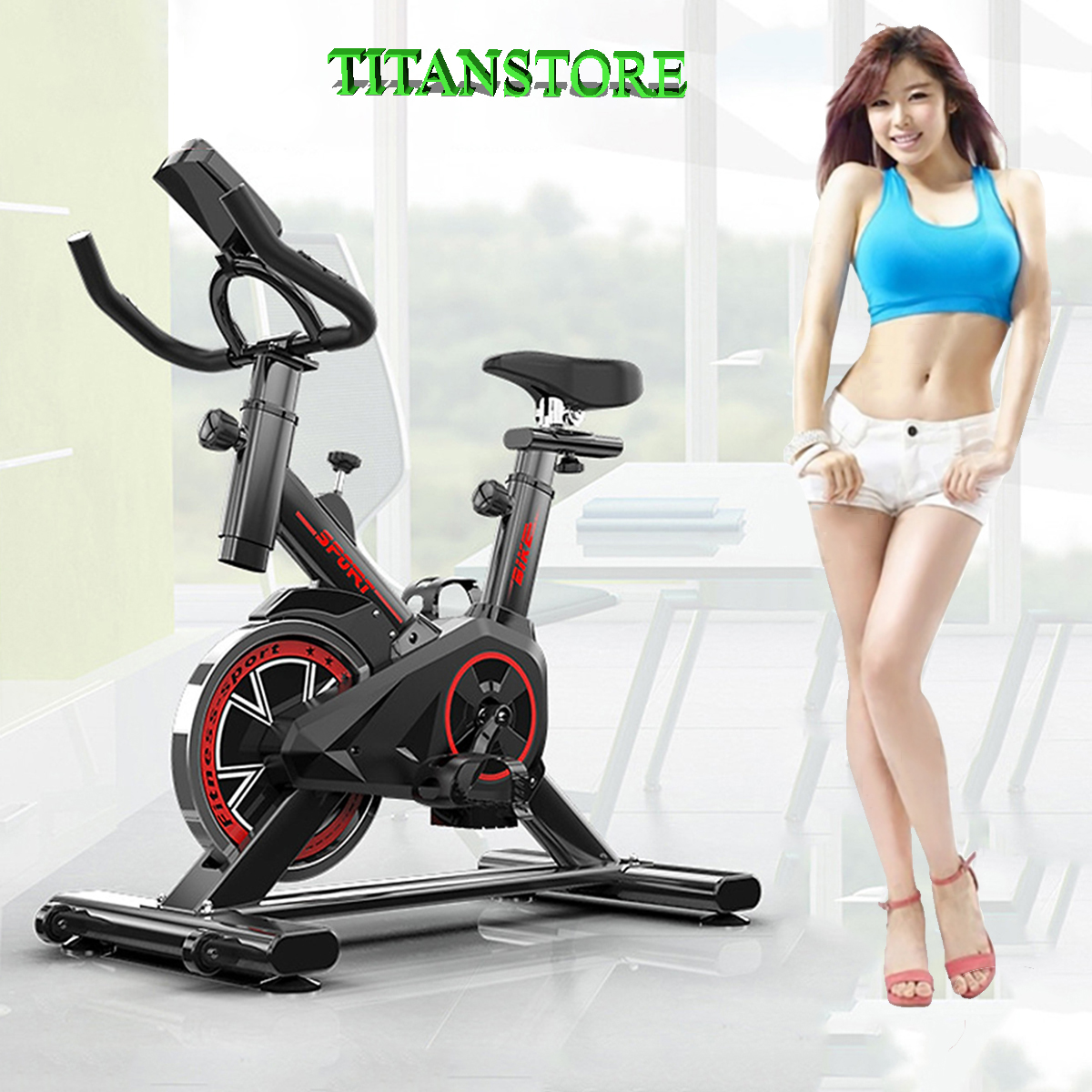 [Thiết Kế Mới Vượt Trội] Xe Đạp Thể Dục Tại Nhà - Xe Tập Gym Tại Nhà - Kiểu dáng thể thao, Chất liệu cao cấp, Màn hình LED đa năng,  Khung Thép Chắc Chắc, Không Gây Tiếng Ồn.