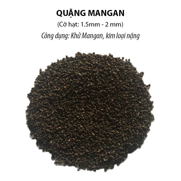 Hạt Mangan xử lý nước nhiễm phèn, khử sắt, kim loại nặng gói 1kg