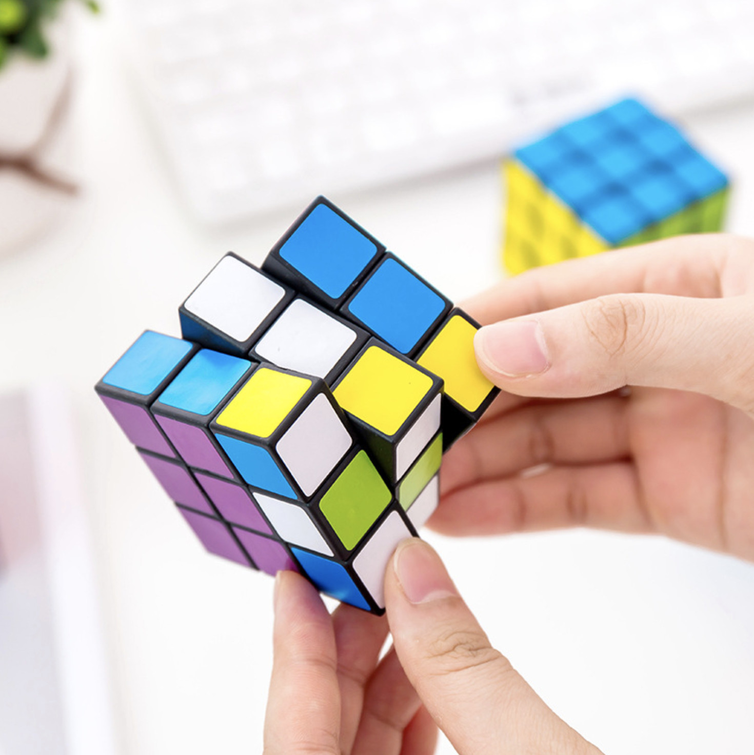 Khối RUBIK xoay lắp ghép cho bé - Đồ chơi thông minh RUBIK loại tốt hàng đẹp