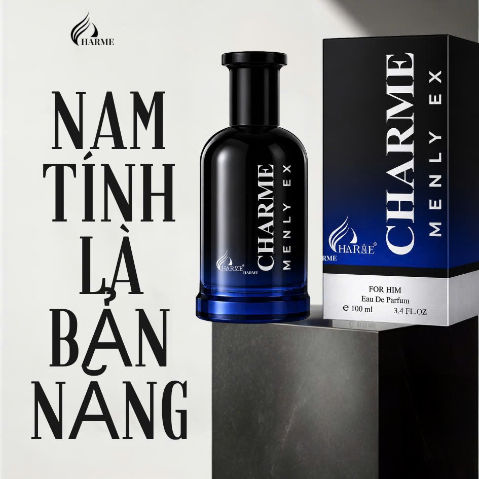 [HÀNG MỚI VỀ] Nước Hoa Nam Charme Menly Ex 100ml Chính Hãng – Phiên Bản Mới – Nam Tính, Mạnh Mẽ, Lưu Hương 7–12H