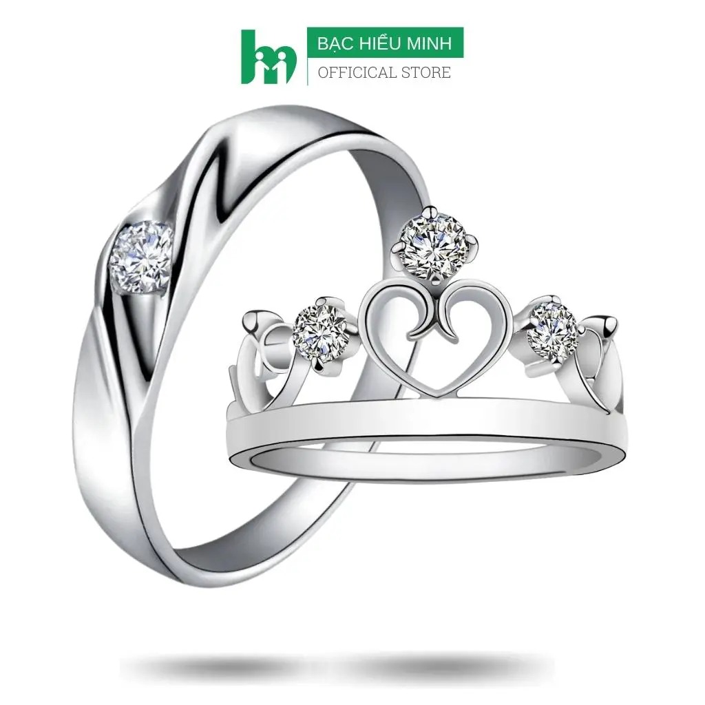Nhẫn Đôi Bạc Nhẫn Cặp Bạc - Em Là Nữ Hoàng Trong Anh - BẠC HIỂU MINH NC637