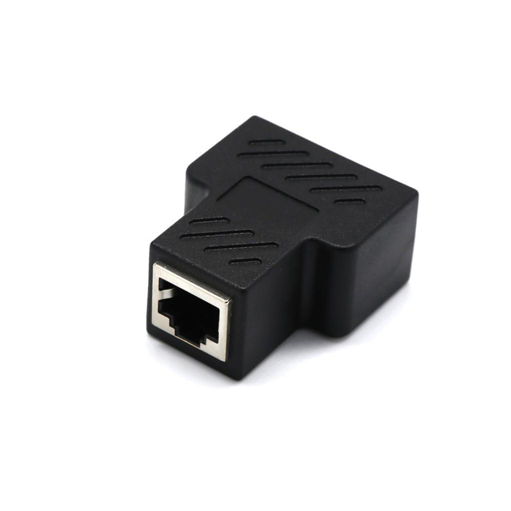 2x Splitter Adapter 1 to 2 Female Port CAT5/CAT 6 LAN Ethernet