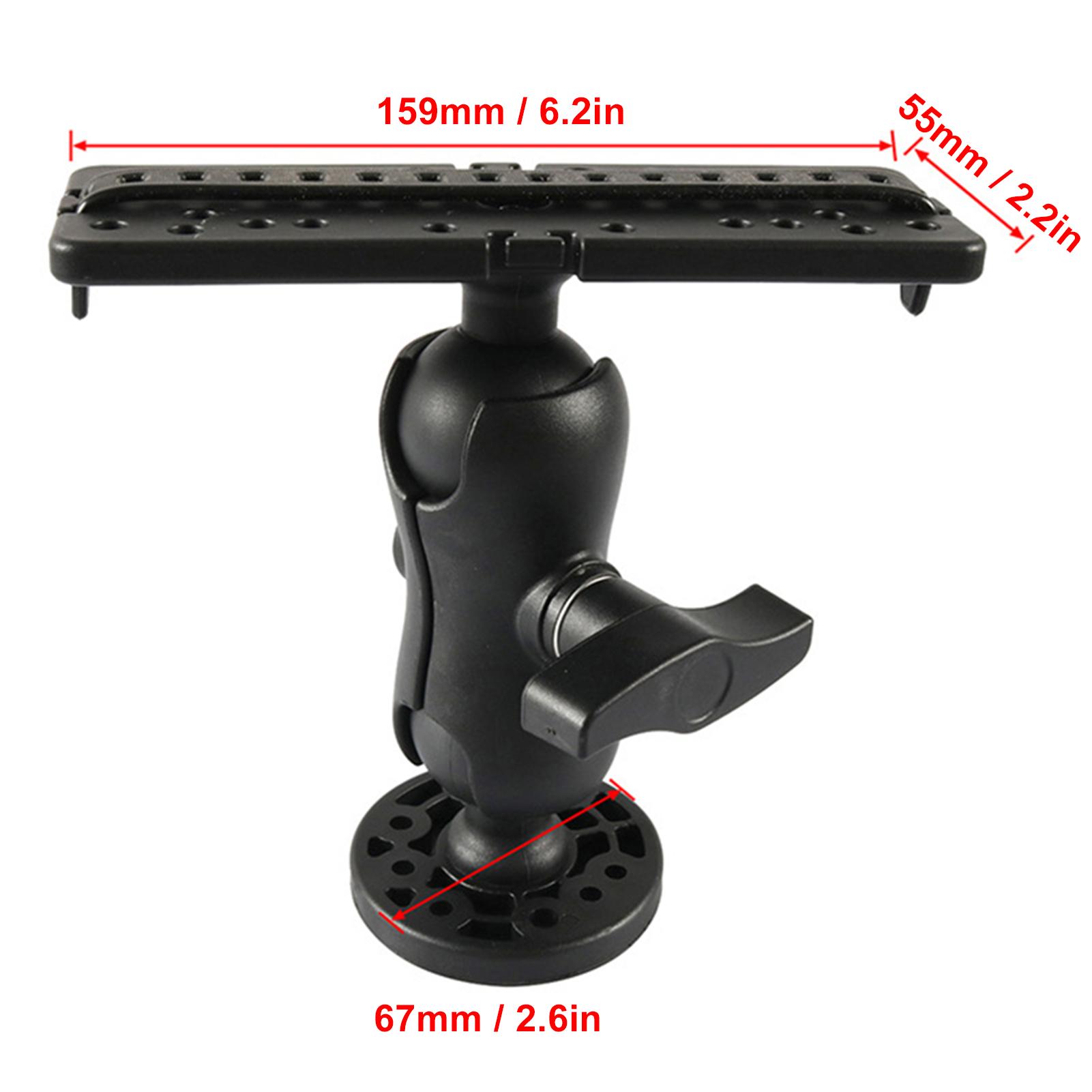 Fish Finder Mount Base 360° Rotating Adjustable Fish Finder Rack Mounting Bracket for Boat Canoe Kayak