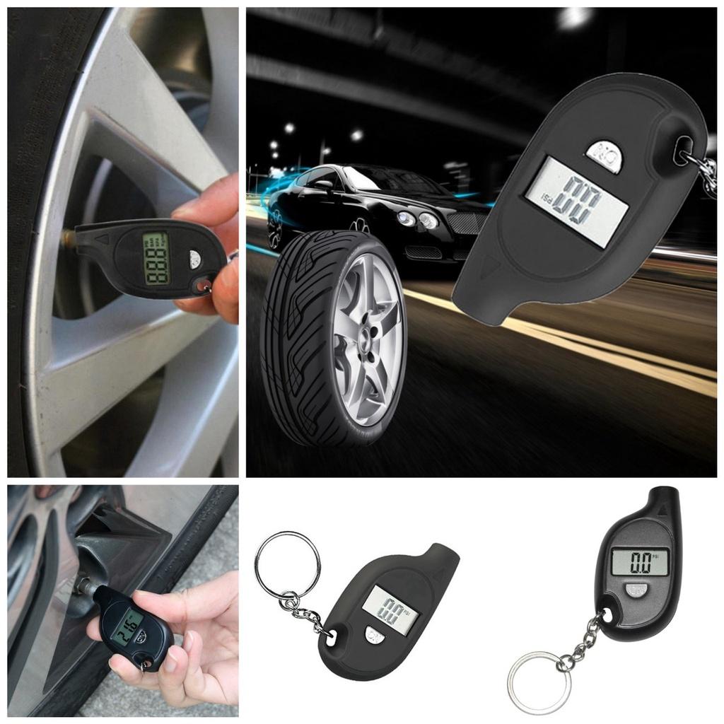 Thiết bị đo áp suất lốp ô tô xe máy mini đa năng cầm tay treo móc khóa màn hình báo led mẫu mới loại tốt