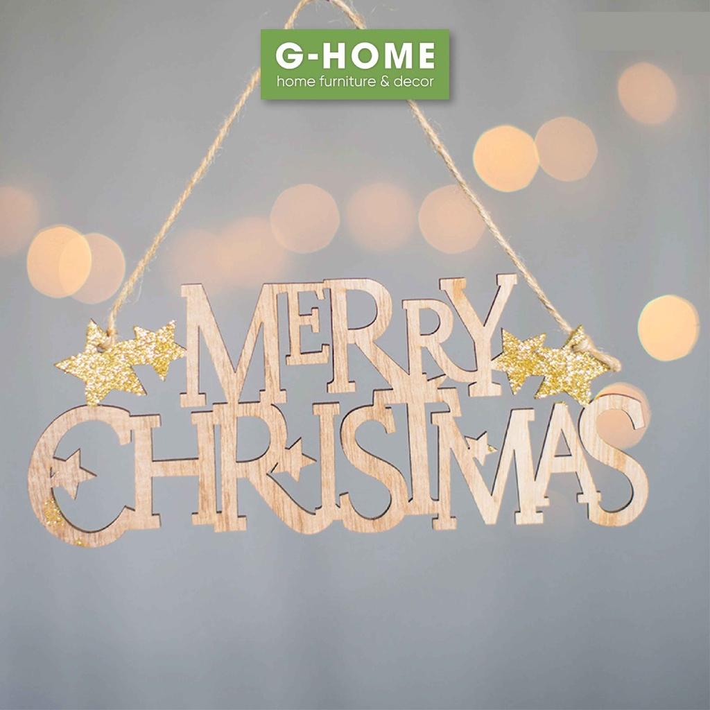 Bảng chữ Merry Christmas trang trí Giáng sinh Ghome, bảng đèn led bảng gỗ decor trang trí cây thông Noel PHUKIEN M4 M5