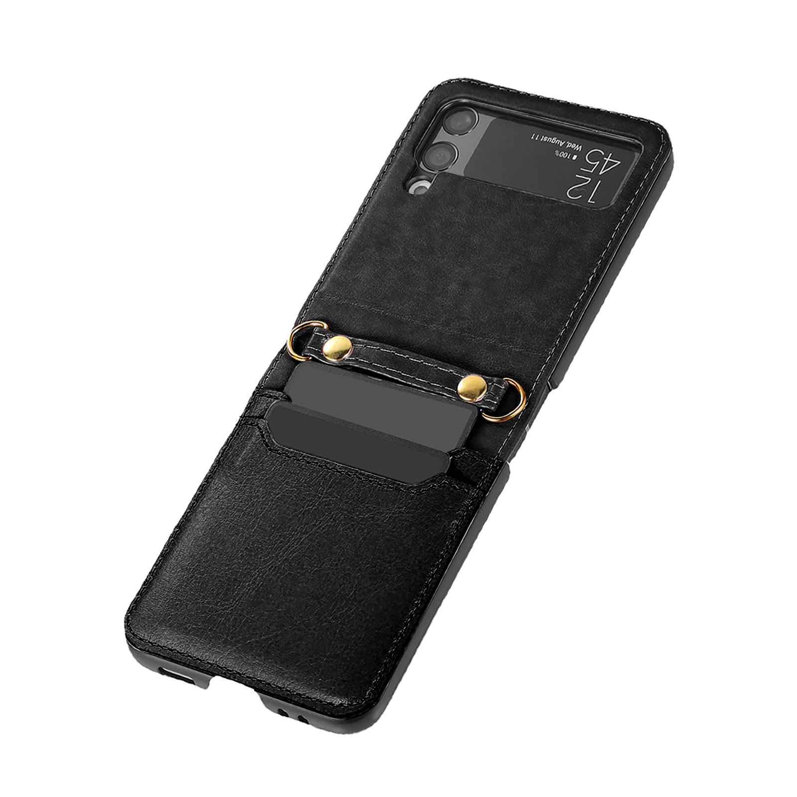 Phone Case with Card Holder Lanyard Wallet Case Protector for Mobile Phone Black