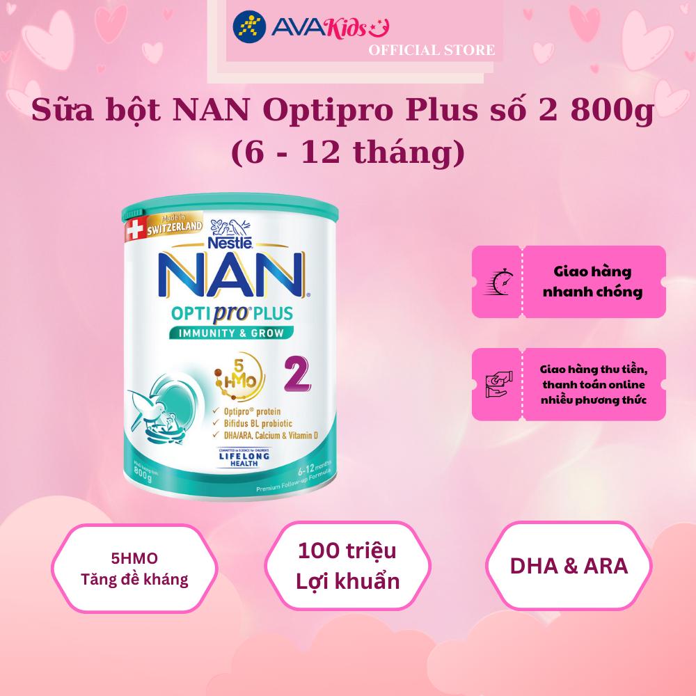 Sữa bột NAN Optipro Plus số 2 800g (6 - 12 tháng)