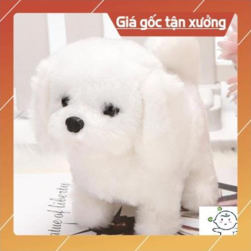 Đồ chơi Chó bông biết đi, biết kêu bibi, biết vẫy đuôi siêu cute giúp bé thân gần gũi với con vật