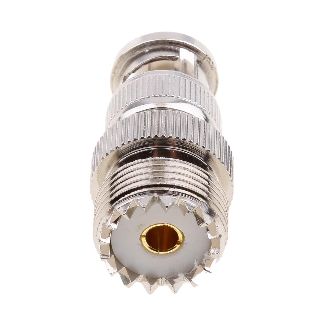BNC Male to UHF Female Straight RF Coaxial Connector, UHF Female to BNC Male Antenna Adapter