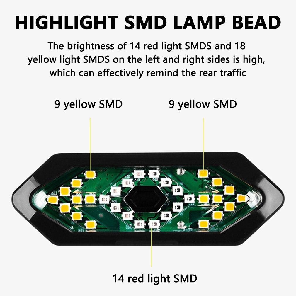 Đèn Hậu Rẽ Không Dây 18 Bóng Led Sạc Usb Chống Nước Có Còi Gắn Đuôi Xe Đạp