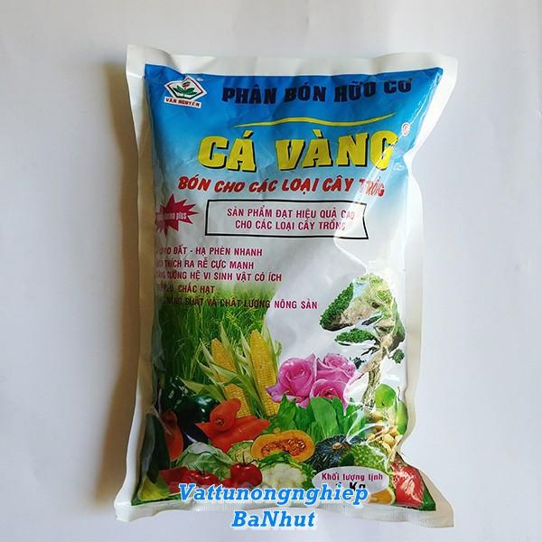 Phân Bón Hữu Cơ Cá Vàng Túi 1kg Chuyên Dùng Rau Hoa Cây Cảnh
