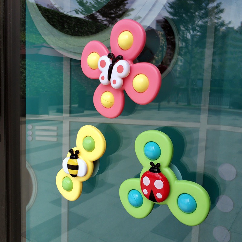 Đồ chơi con quay spinner vui nhộn, hộp đẹp set 3 con quay thiết kế hình động vật dễ thương cho bé