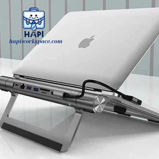 Giá đỡ Laptop hàng chính hãng WiWU Wi-A821CH tích hợp HUB mở rộng Type-C 8-in-1: Linh hoạt, tối ưu mọi điều kiện