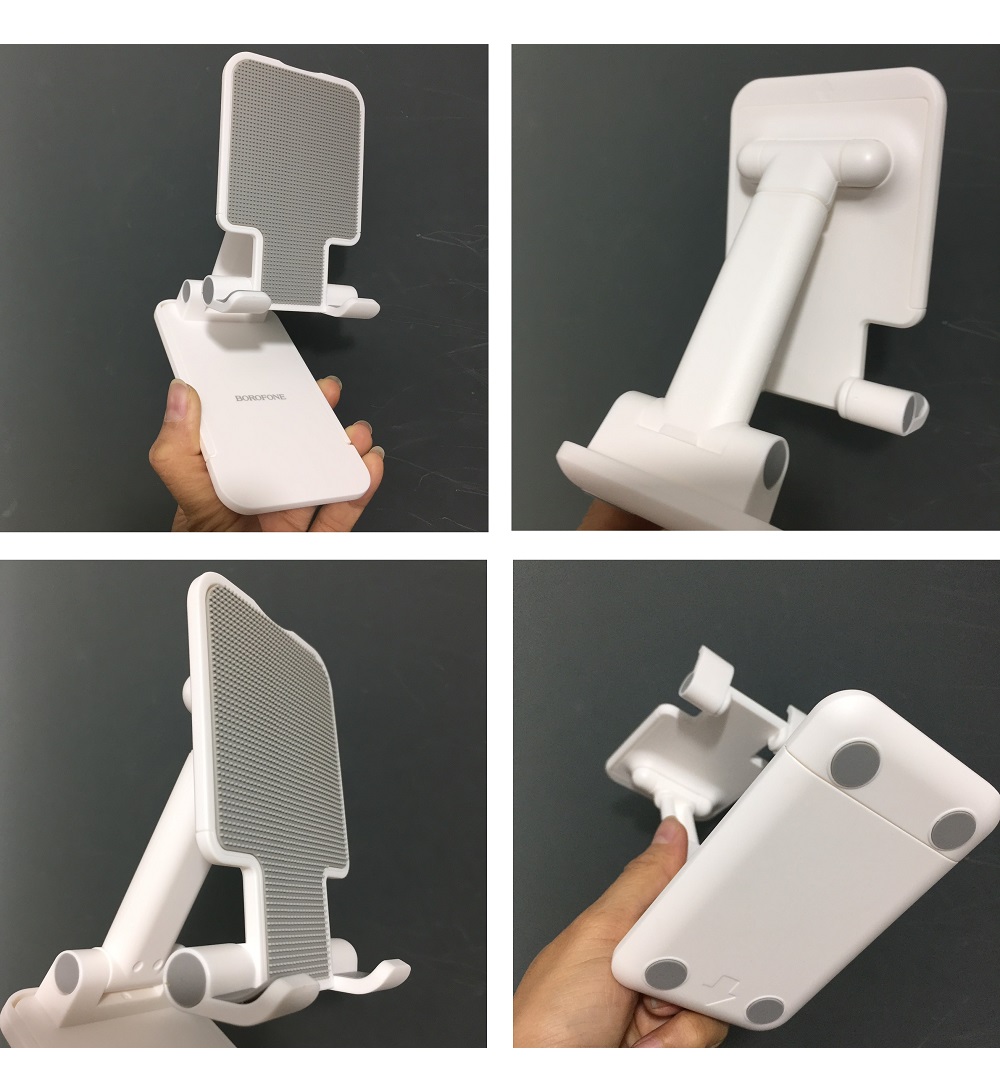 Giá đỡ mini đẻ bàn dạng xếp nhỏ gọn cho điện thoại máy tính bảng Borofone BH81 _ hàng chính hãng