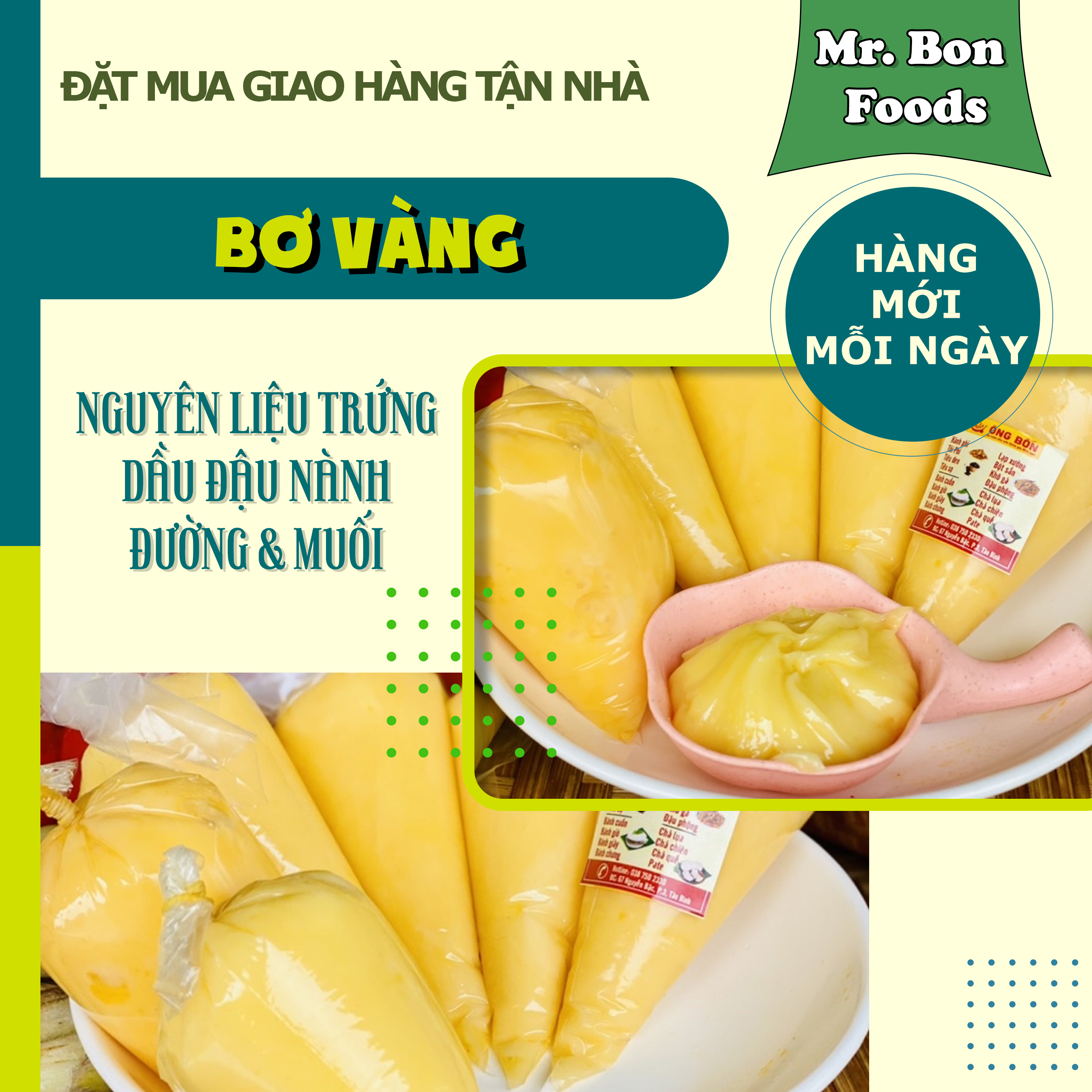 Bơ Vàng ÔNG BỐN - Trứng Nhiều, Mới Mỗi Ngày - Ăn Kèm Bánh Mì, Bánh Tráng