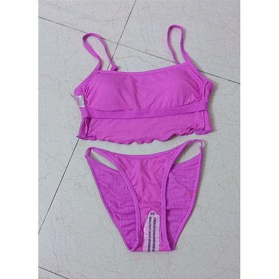 Set bơi bikini hồng xuất khẩu