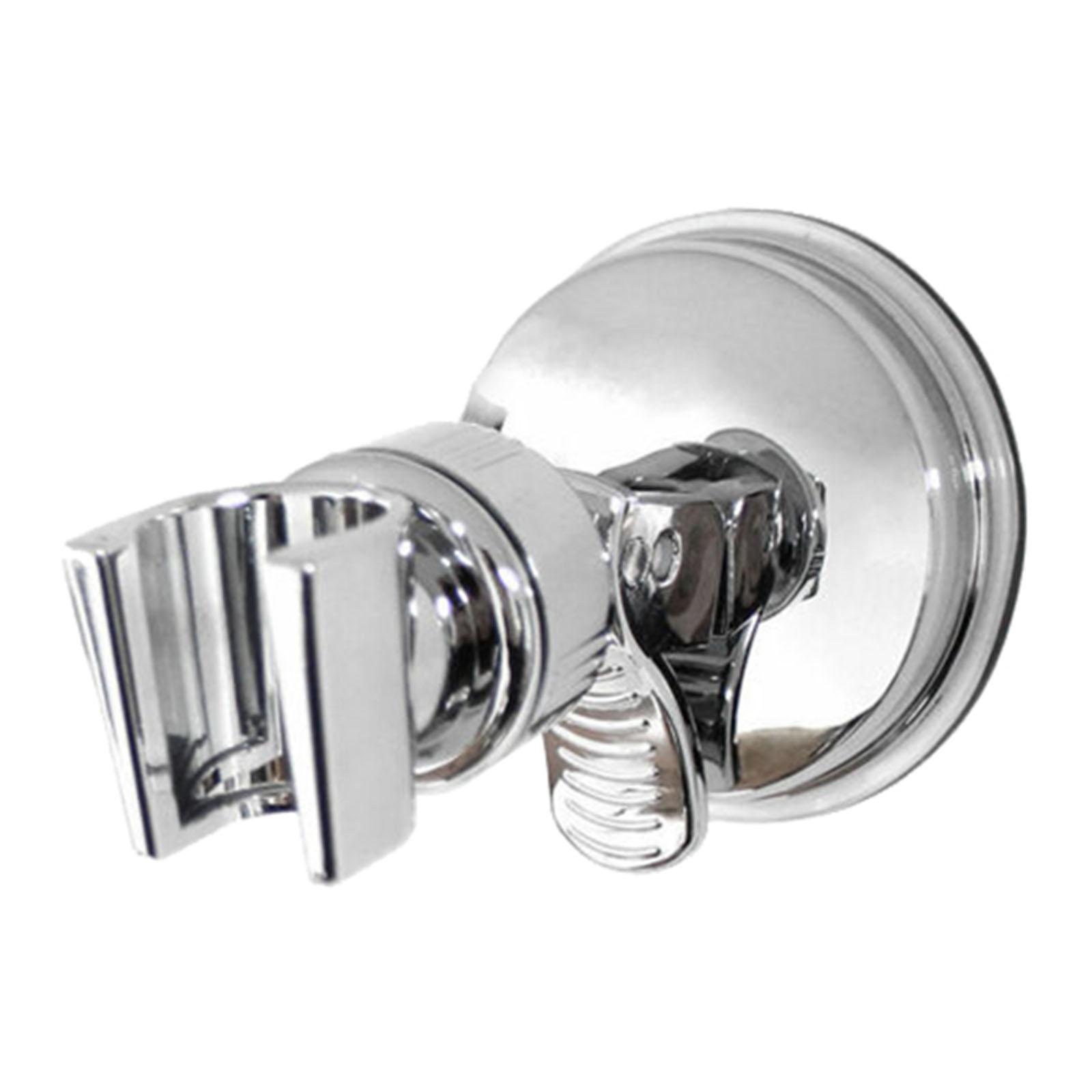 Shower Head Holder Chrome Bathroom Wall Mount Adjustable Suction Bracket