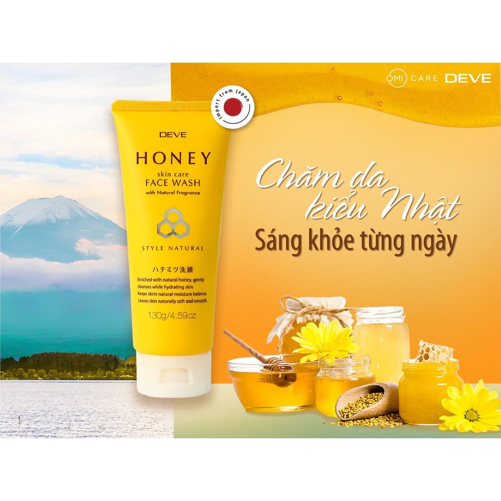 Sữa Rửa Mặt Chiết Xuất Mật Ong Làm Sạch Dưỡng Ẩm Deve Honey Face Wash (130g)