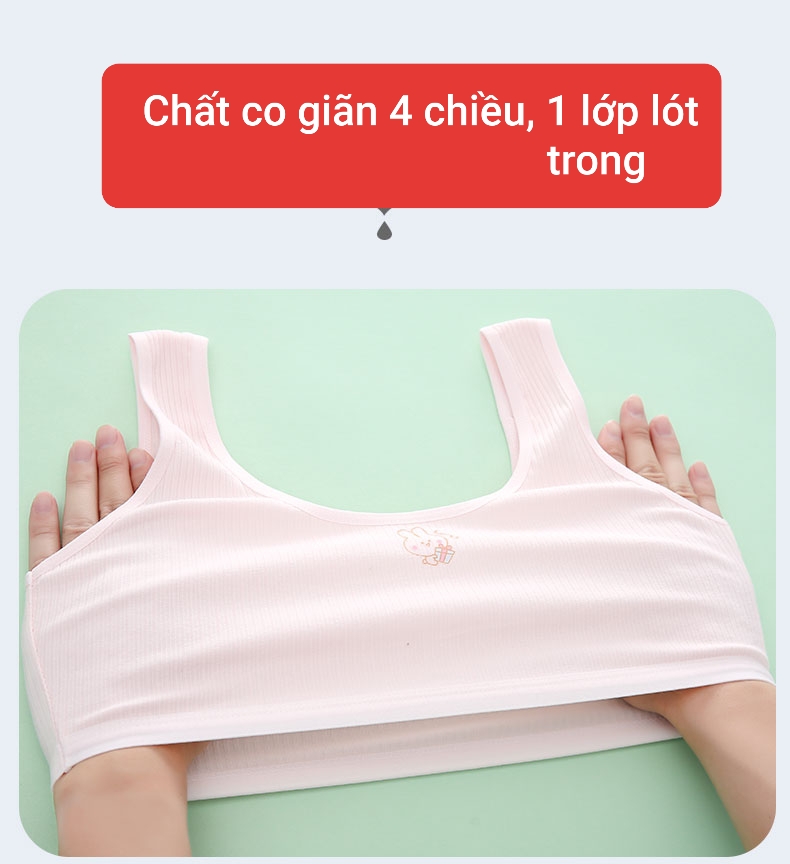 Áo lót bé gái áo lót nữ học sinh cấp 2 cấp 3 không đệm cao cấp bra học sinh từ 35-50kg