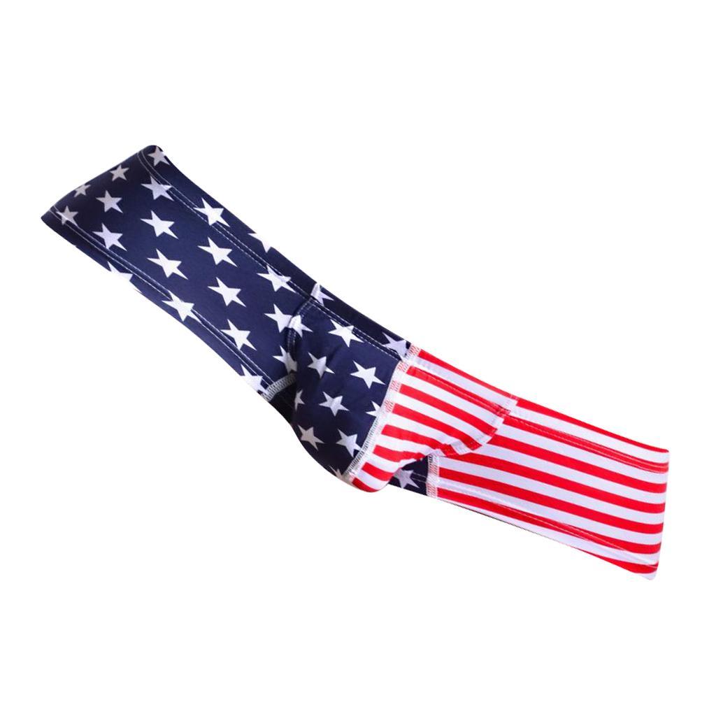 Sexy Men's American Flag Underwear Boxer Briefs Shorts Underpants Sleepwear