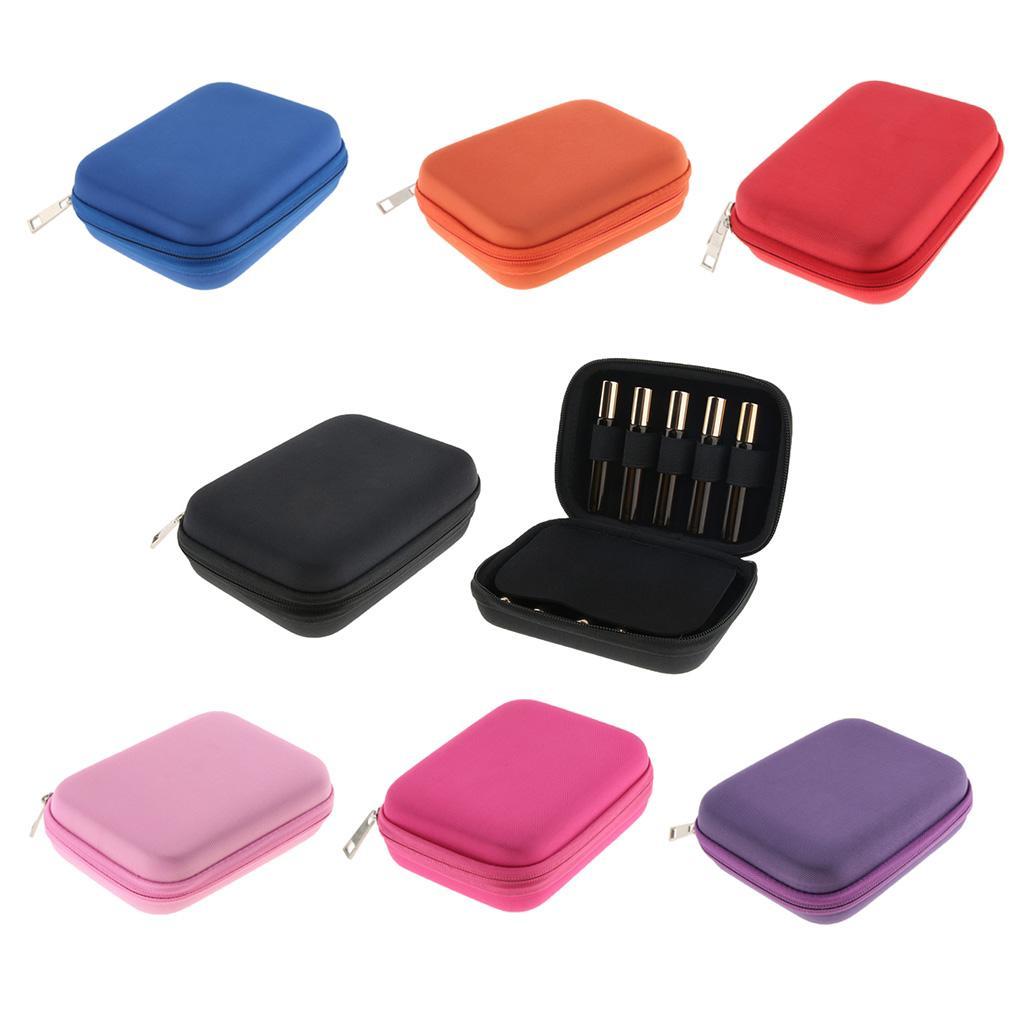 Portable Travel Zipper Essential Oil Bag Carrying Storage Case for 10 Pieces 10ml