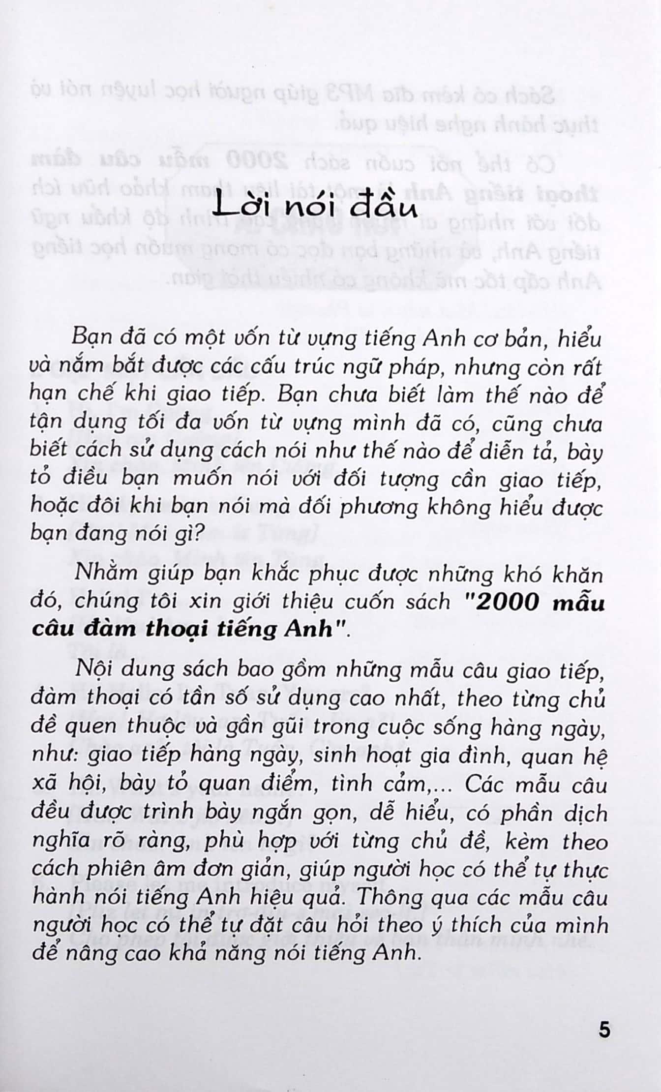 2000 Mẫu Câu Đàm Thoại Tiếng Anh