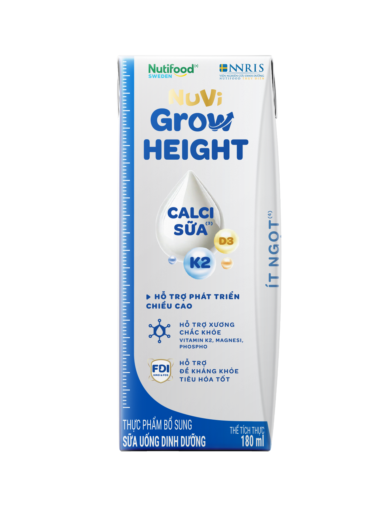 Thùng 24 hộp SBPS Nuvi Grow Height 1+ hỗ trợ phát triển chiều cao hộp 180ml