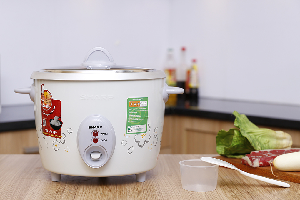 Nồi cơm nắp rời Sharp 2.2 lít KSH-D22V, Công suất 800W, Giao màu ngẫu nhiên - Hàng chính hãng