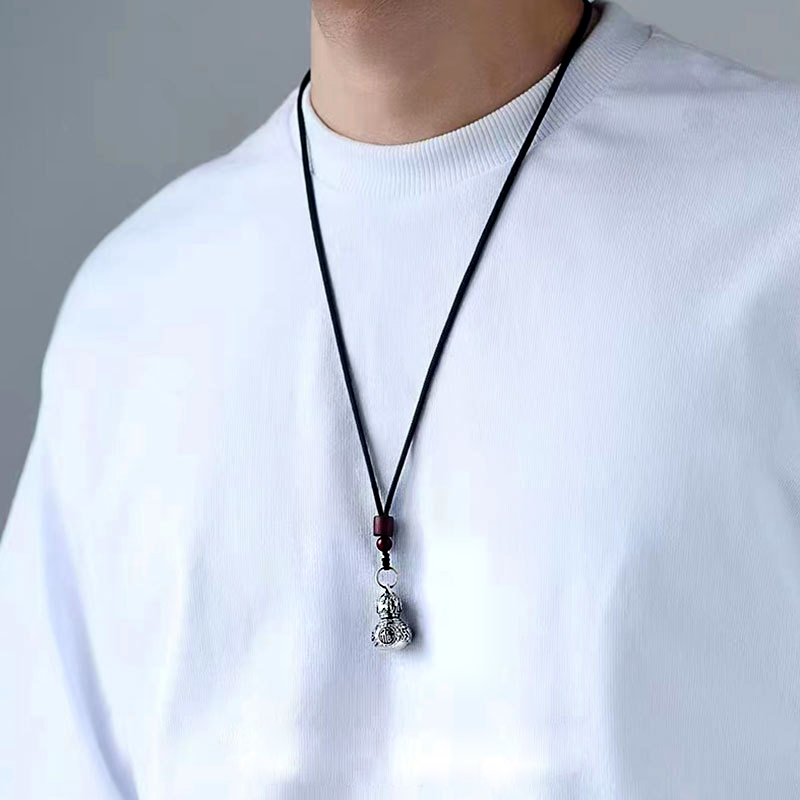 Dây chuyền phong thủy bằng Tittan mặt hình hồ lô Tài Lộc - HL01