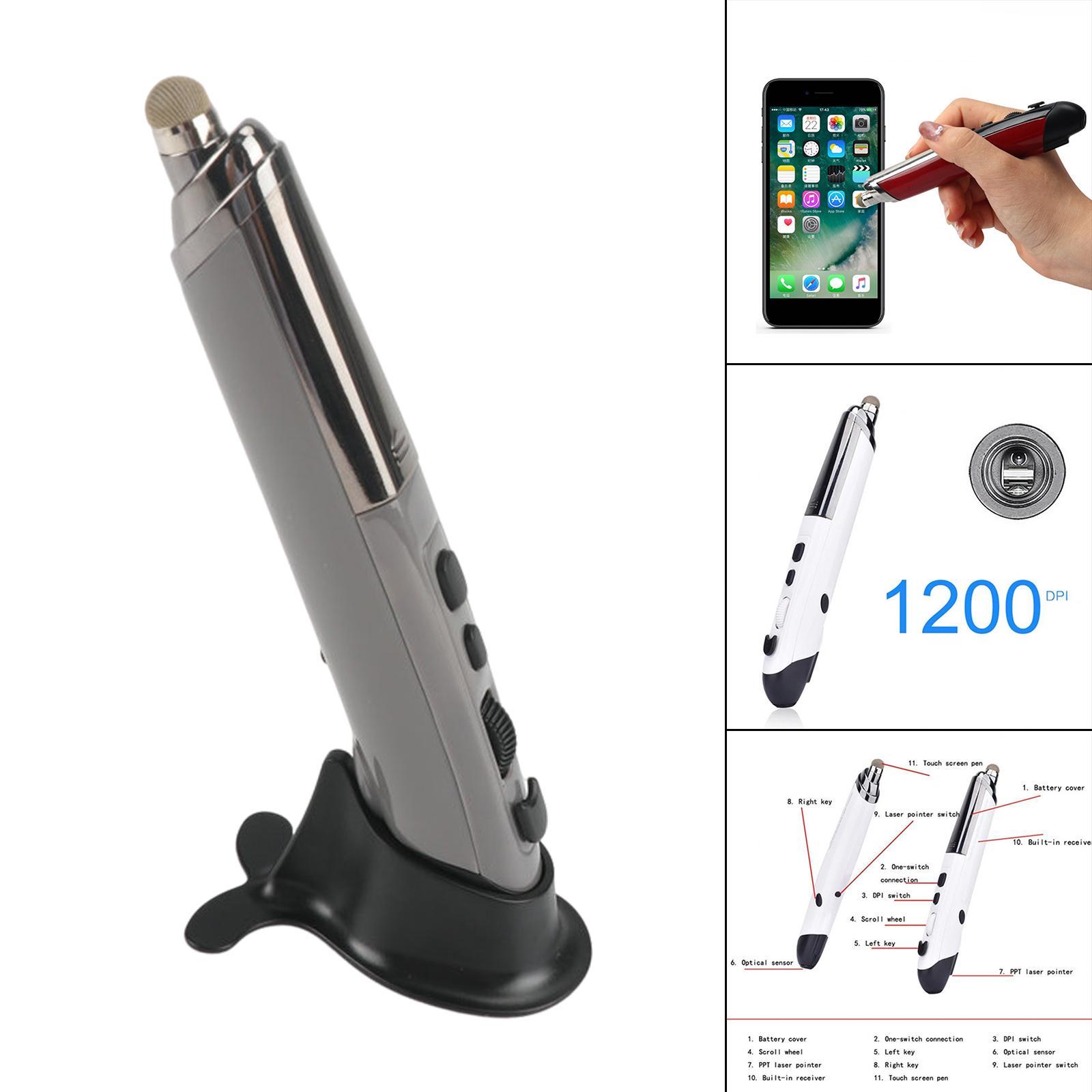 2x 2.4G Wireless Optical USB Touch-Pen Mouse 1600DPI Mouse Pen