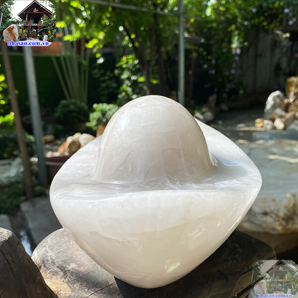 Thỏi vàng đá thạch anh trắng - Biểu tượng của sự giàu có, thịnh vượng và may mắn-5.3kg - 25 x 14 x 15