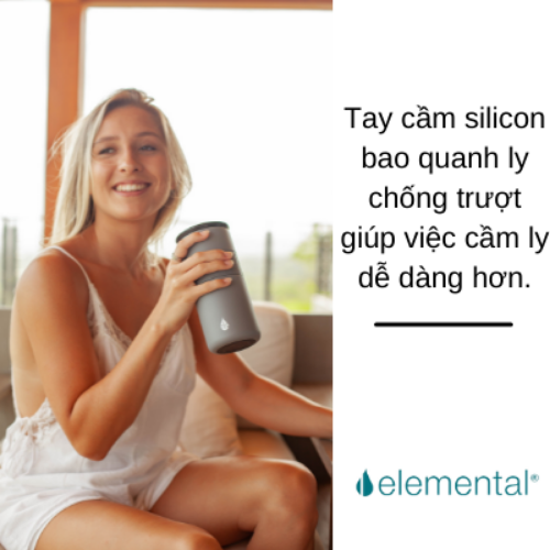 LY GIỮ NHIỆT ELEMENTAL MÀU XÁM (480ML), ĐẠT CHUẨN FDA HOA KỲ, THÉP 304 KHÔNG GỈ, GIỮ NÓNG LẠNH